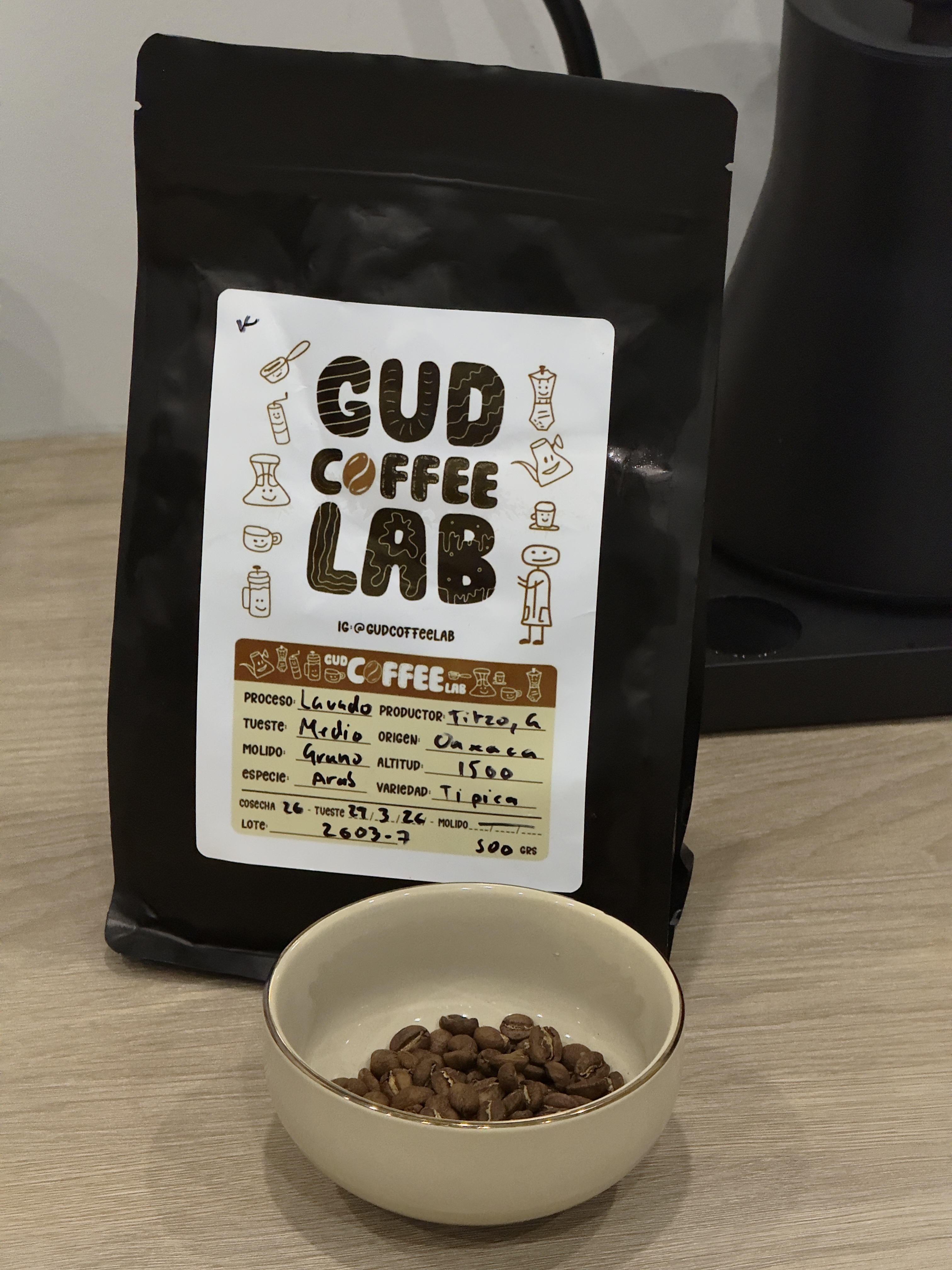 Gud Coffee Lab Typica coffee bag